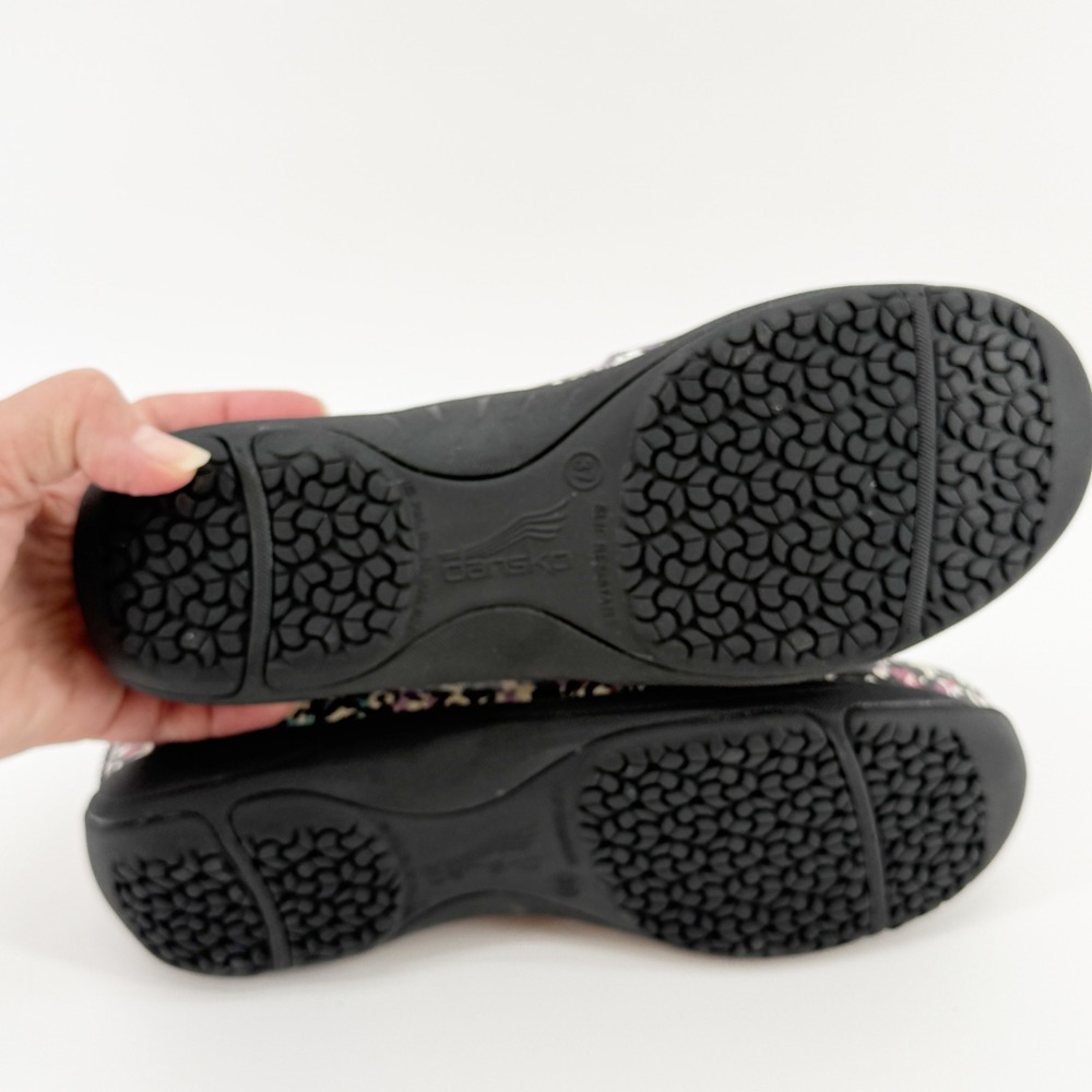 Dansko Nora Petals Leather Slip On‎ Loafer Casual Comfort Shoes Floral Size 37 - Picture 8 of 12